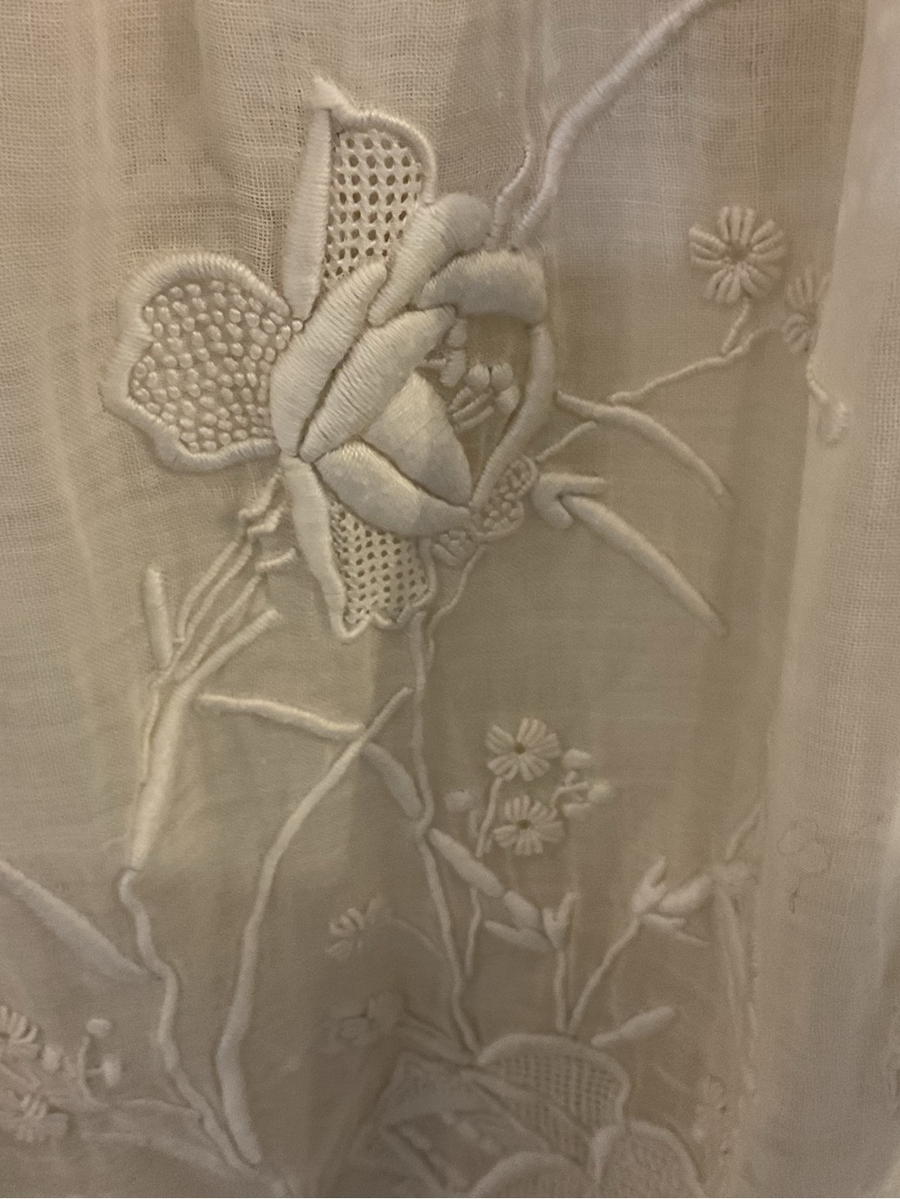 Antique Cream Embroidered Lace Blouse, Edwardian, handmade, over 100 yrs old - Picture 12 of 12